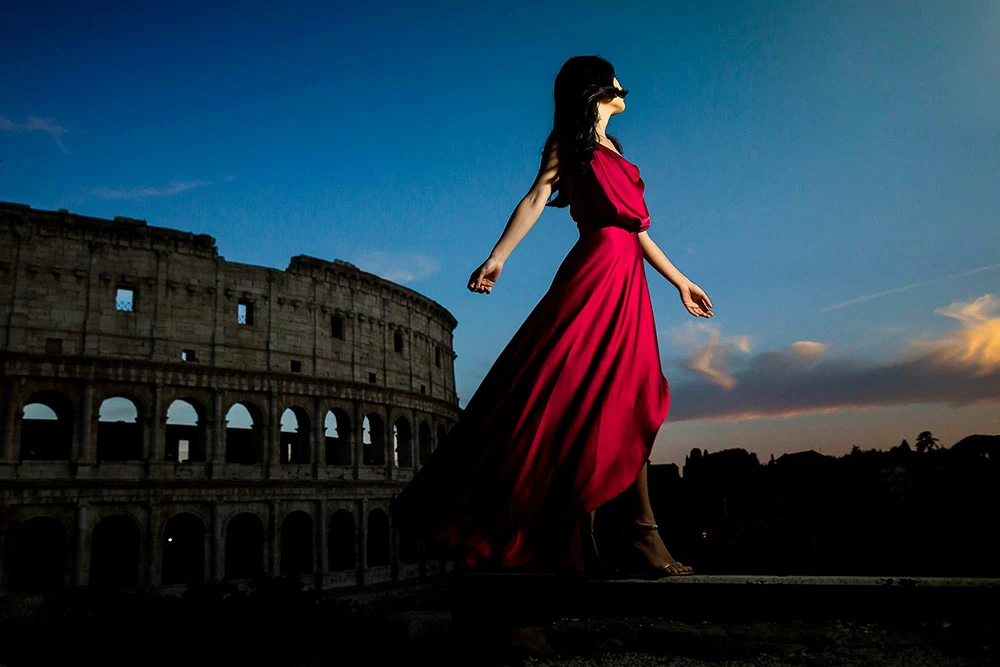 red in rome