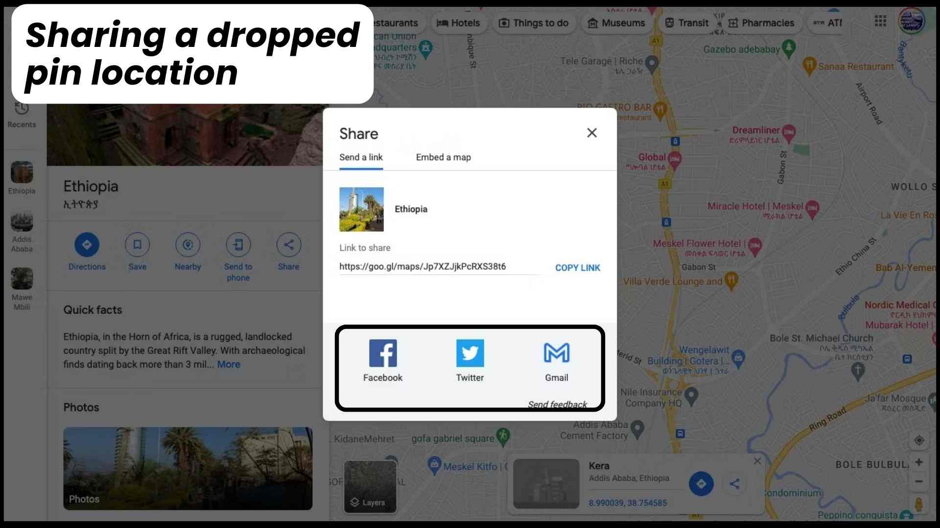 How to drop a pin in Google Maps? How to share and save pin?