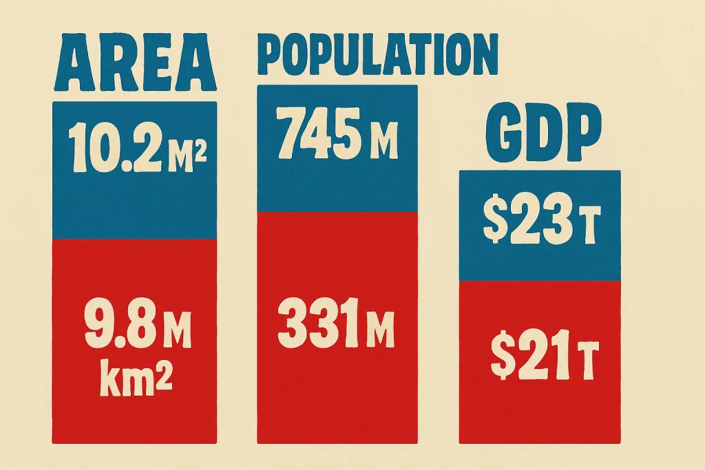 Is the US Bigger Than Europe? Detailed Comparison 1 Is the US Bigger Than Europe GDP area population comparison