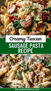 Creamy Tuscan Sausage Pasta Recipe