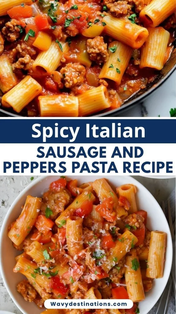 Spicy Italian Sausage and Peppers Pasta