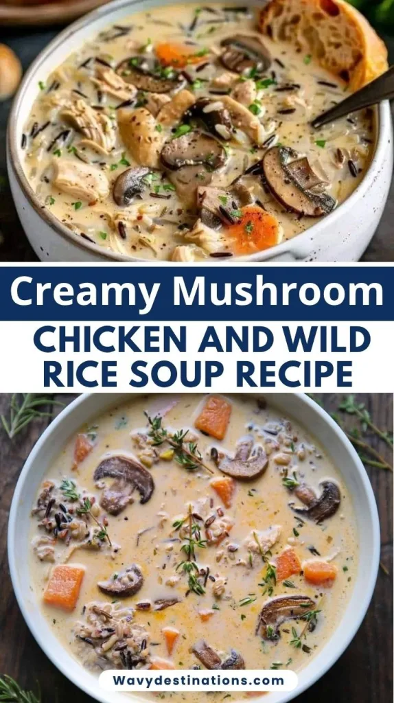 Creamy Mushroom Chicken and Wild Rice Soup Recipe