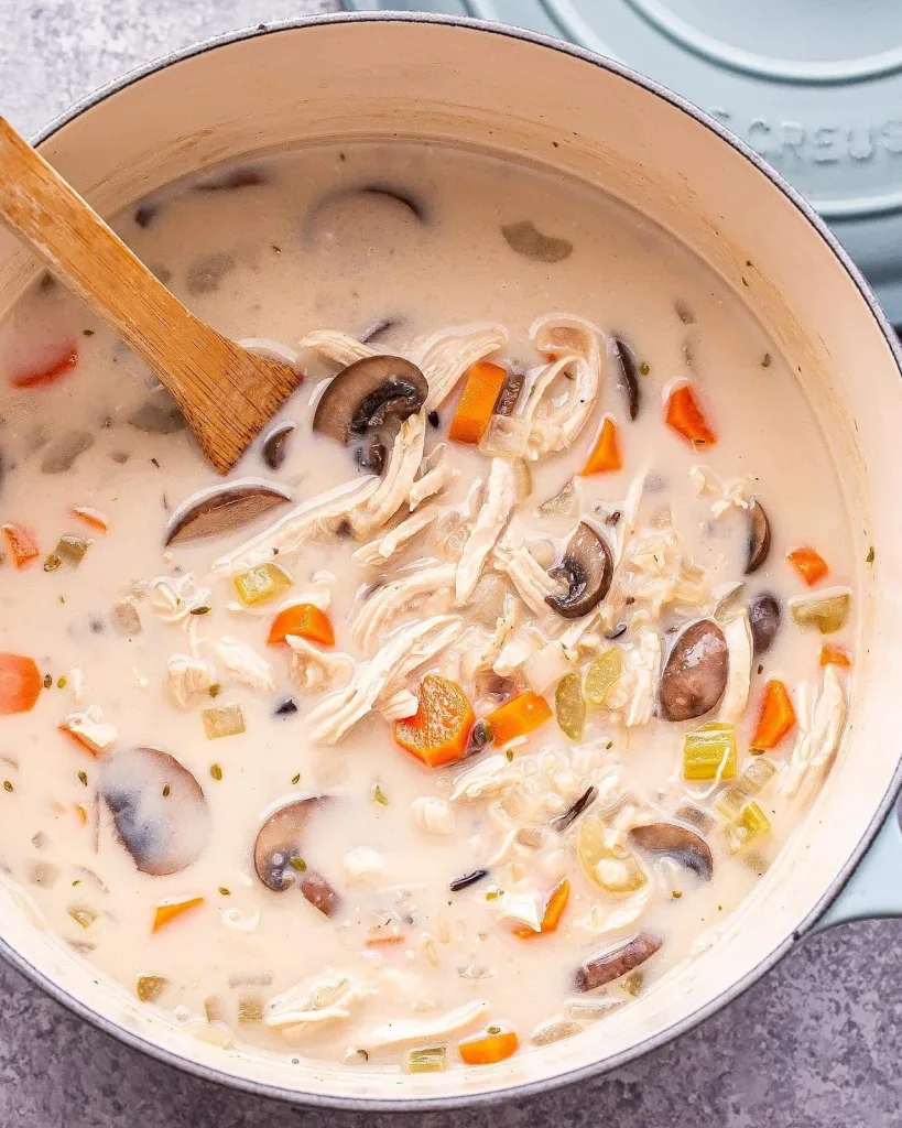 Creamy Mushroom Chicken and Wild Rice Soup Recipe