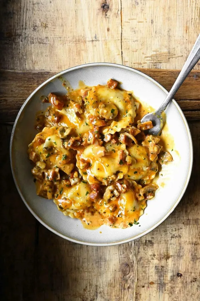 Mushroom Chorizo Ravioli Recipe
