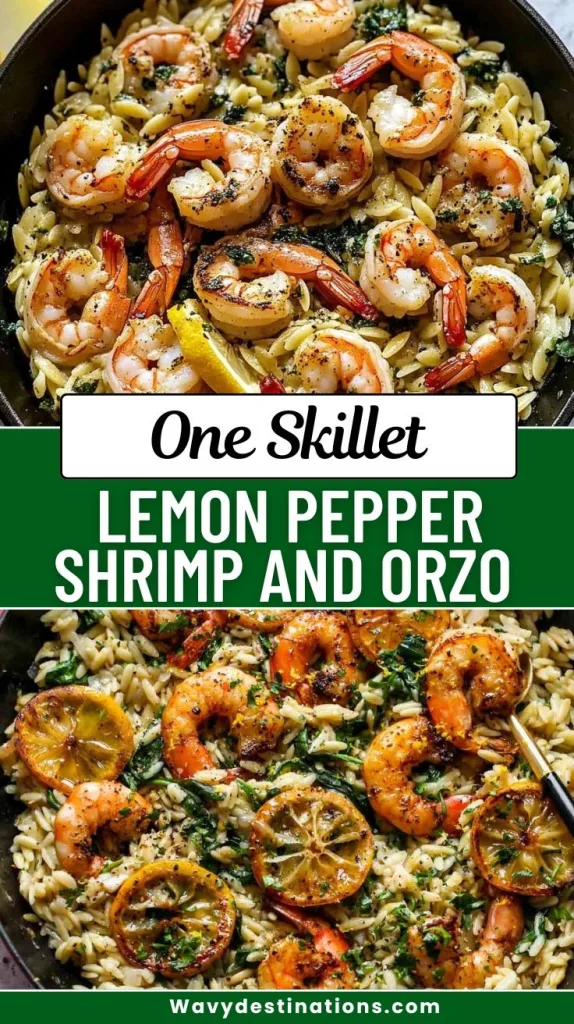 One Skillet Lemon Pepper Shrimp and Orzo 1 One Skillet Lemon Pepper Shrimp and Orzo