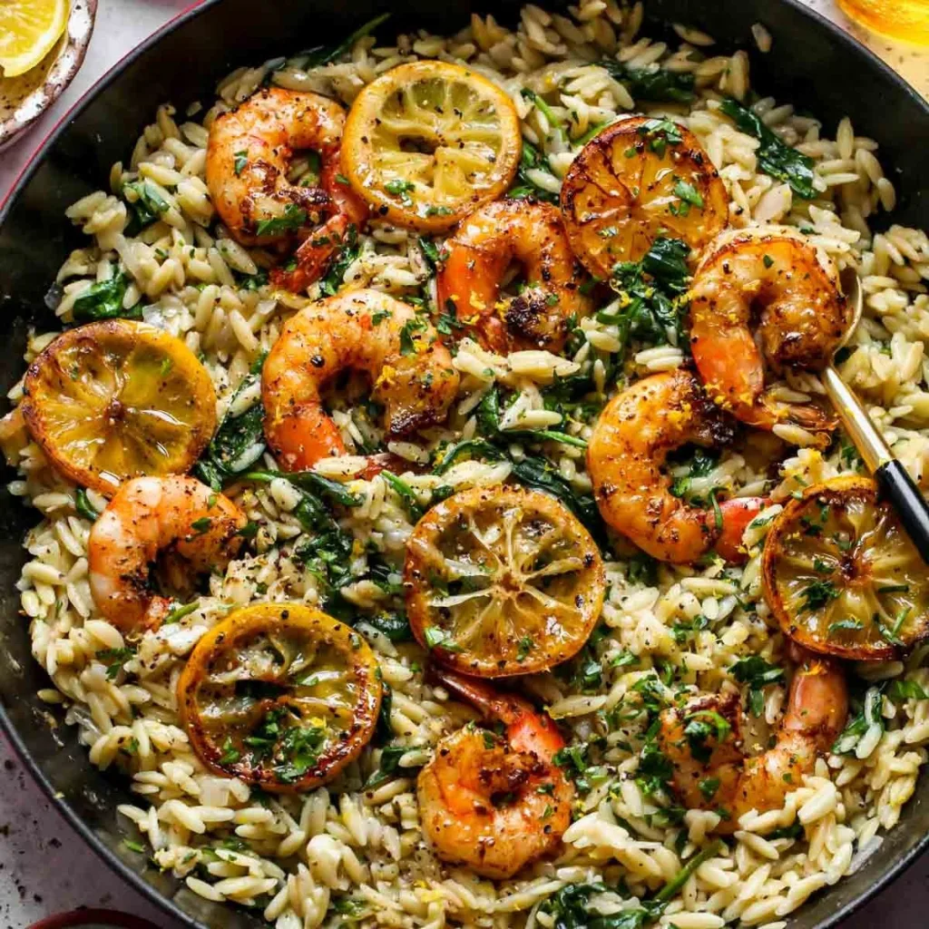 One Skillet Lemon Pepper Shrimp and Orzo 2 One Skillet Lemon Pepper Shrimp and Orzo