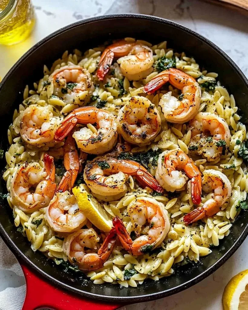 One Skillet Lemon Pepper Shrimp and Orzo 3 One Skillet Lemon Pepper Shrimp and Orzo