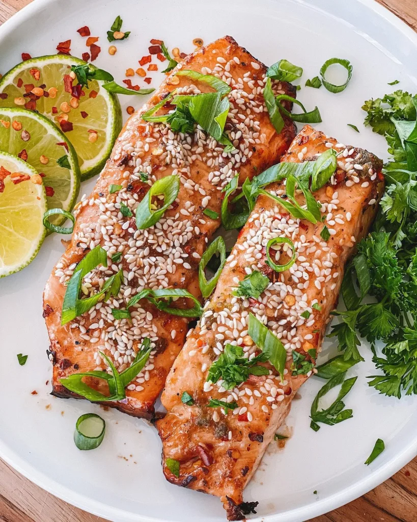 Hot Honey Air Fryer Salmon Recipe