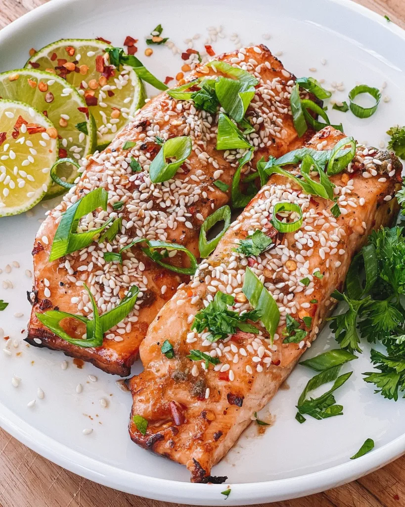 Hot Honey Air Fryer Salmon Recipe
