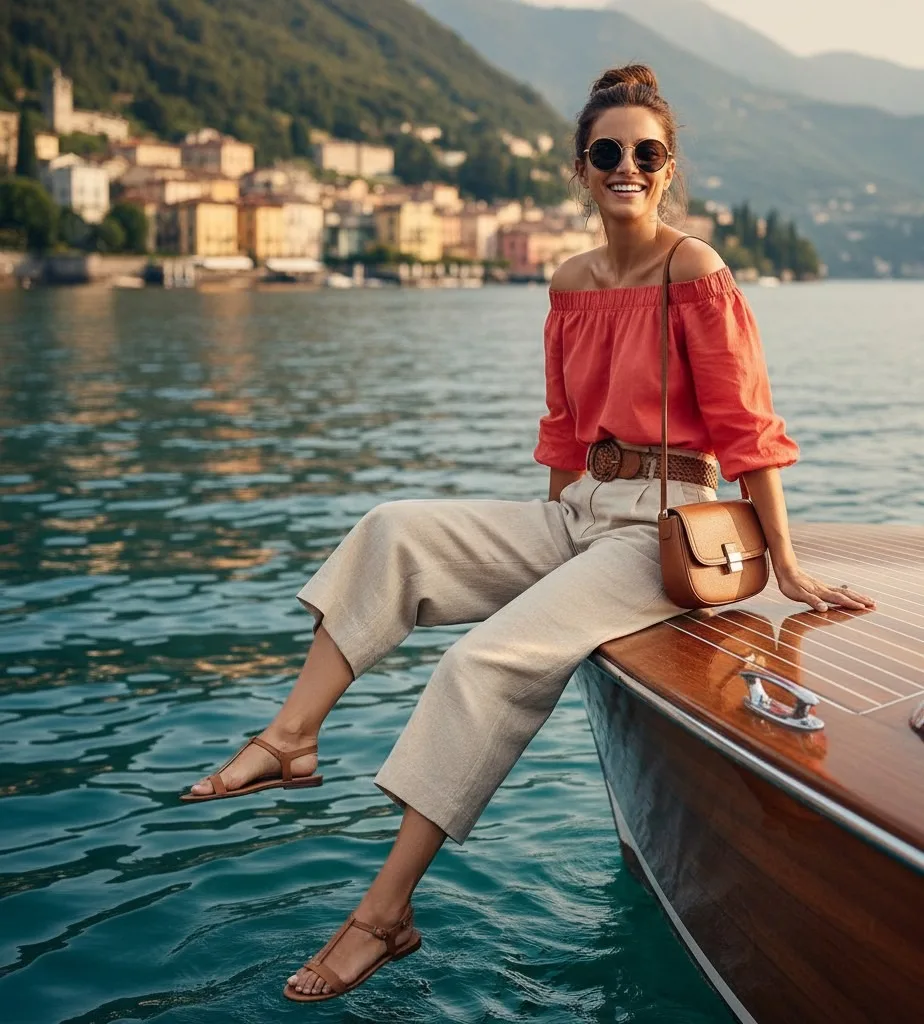 Tailored Culottes + Off-Shoulder Blouse