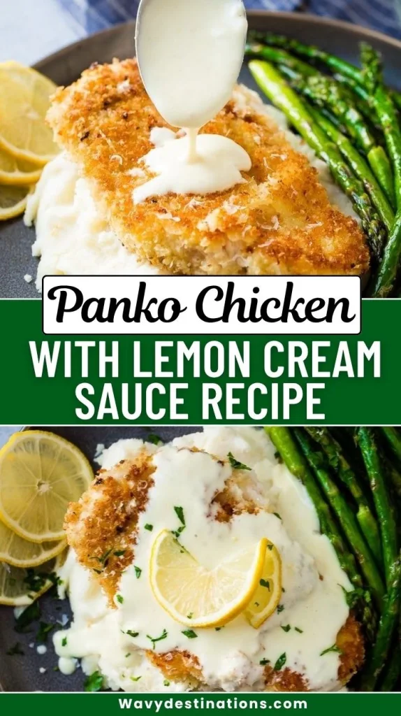 Panko Chicken with Lemon Cream Sauce 1 Panko Chicken with Lemon Cream Sauce