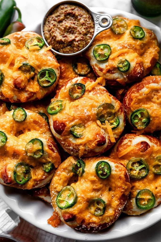Cheddar Jalapeño Soft Pretzels Recipe