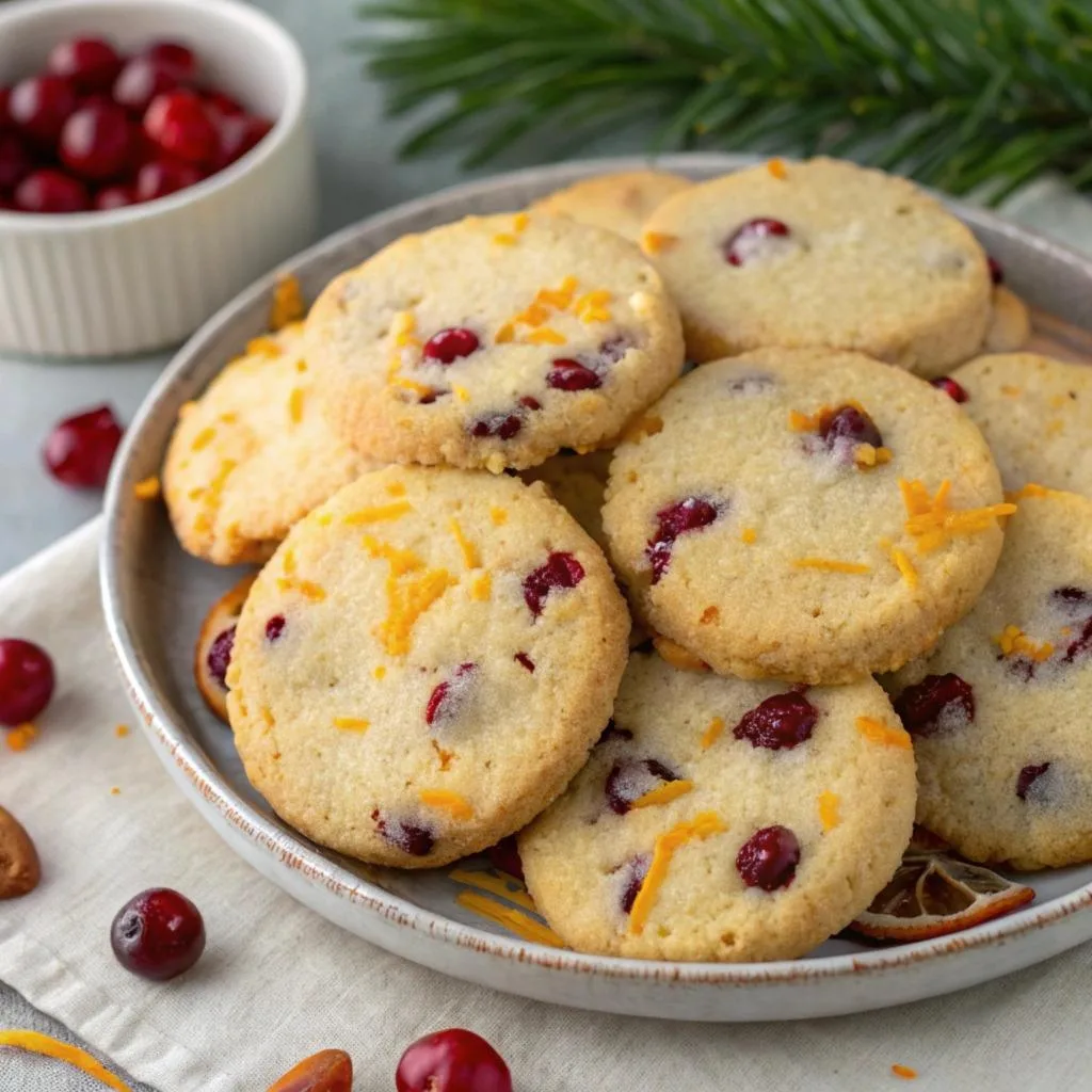 Chewy Christmas Cranberry Orange Cookies