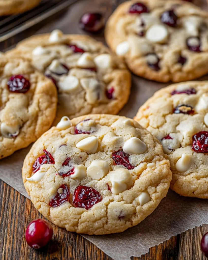 Chewy Christmas Cranberry Orange Cookies