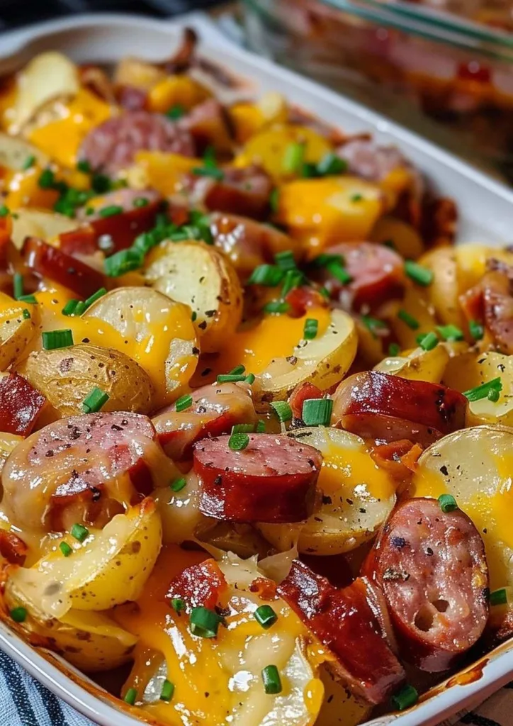 Cheesy Ranch Potatoes and Sausage Recipe
