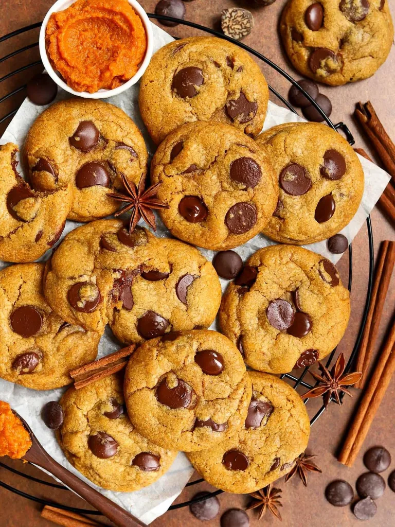 Caramelized Pumpkin Chocolate Chip Cookies