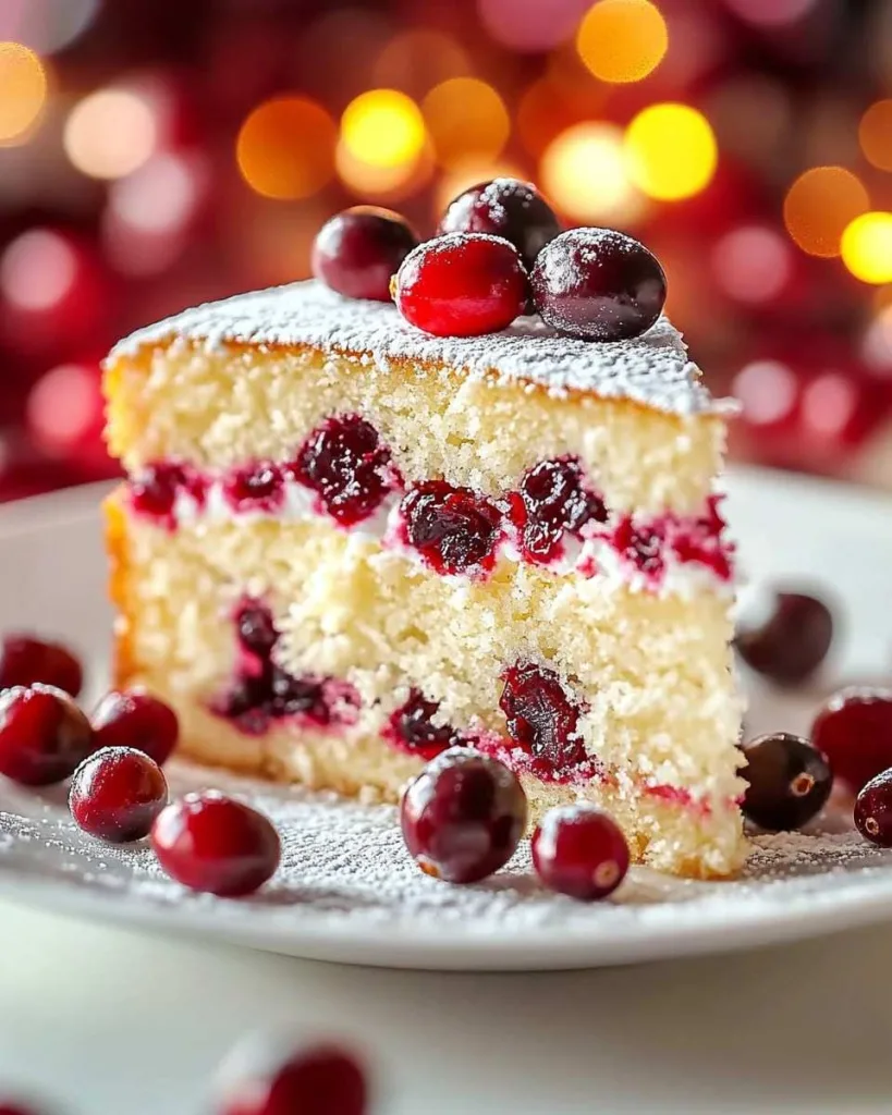 Orange Cake with Cranberry Filling