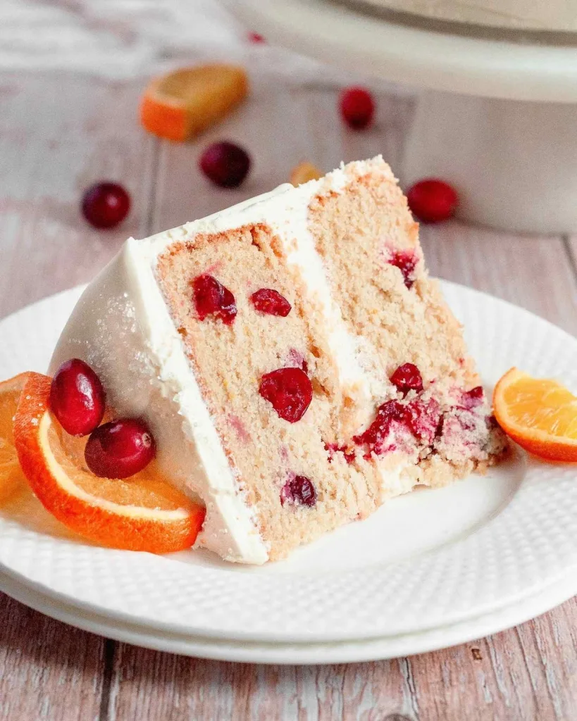 Orange Cake with Cranberry Filling Recipe