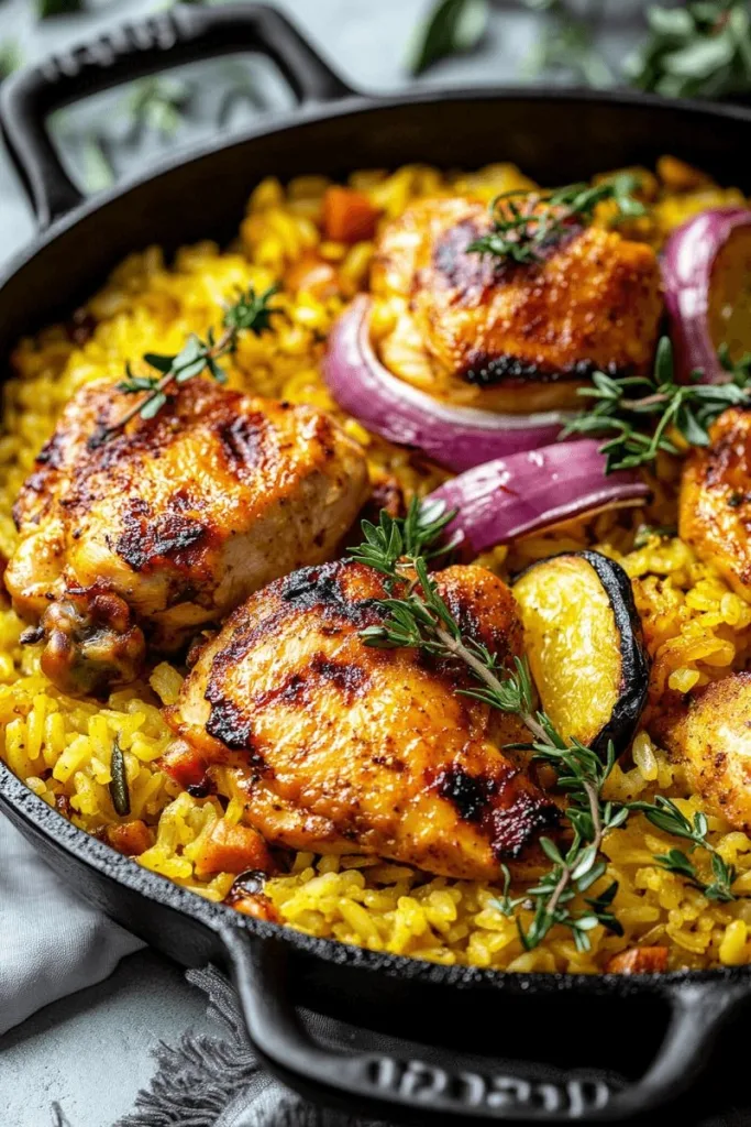 One Pot Chicken Yellow Rice Recipe