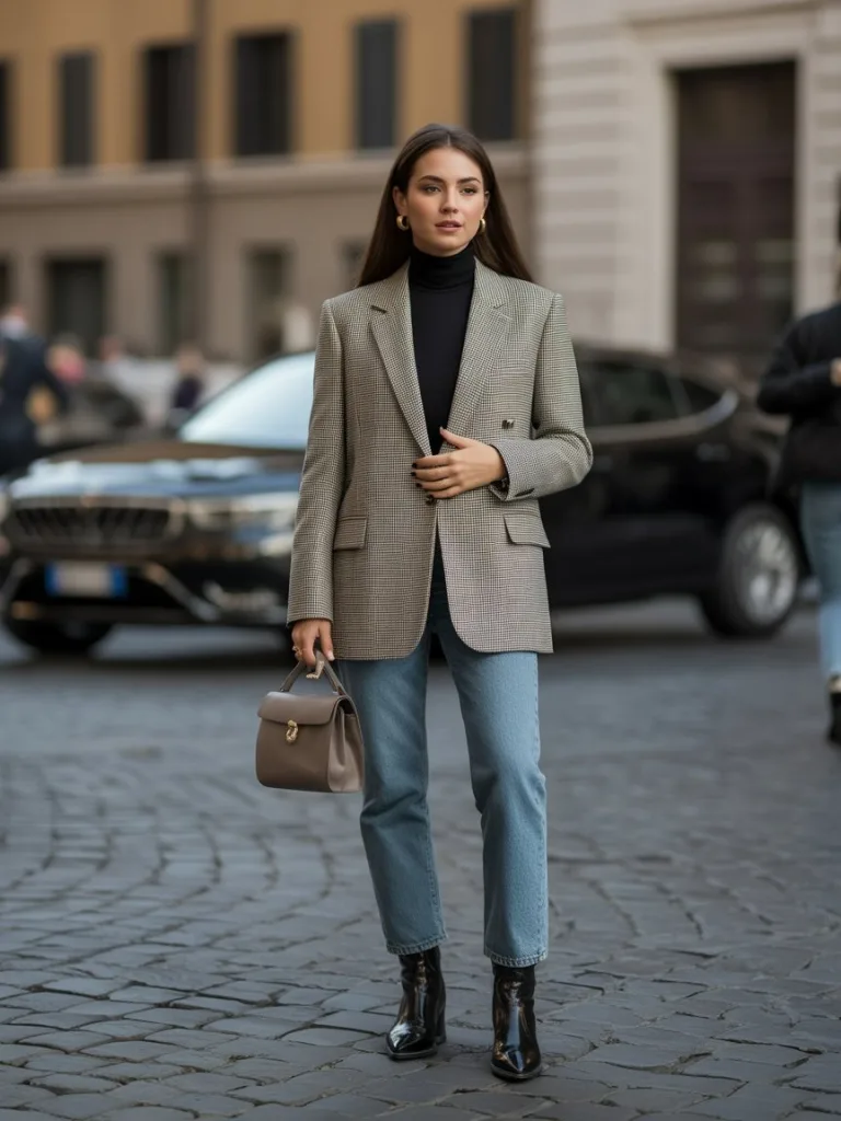 Tailored Blazer Ensemble for Aperitivo Evenings