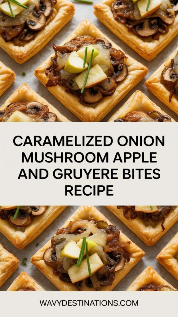 Caramelized Onion Mushroom Apple and Gruyere Bites Recipe 25 caramelized onion mushroom apple and gruyere bites