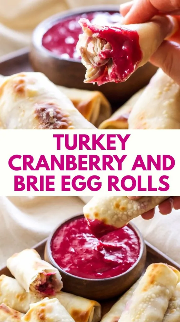 Turkey Cranberry and Brie Egg Rolls
