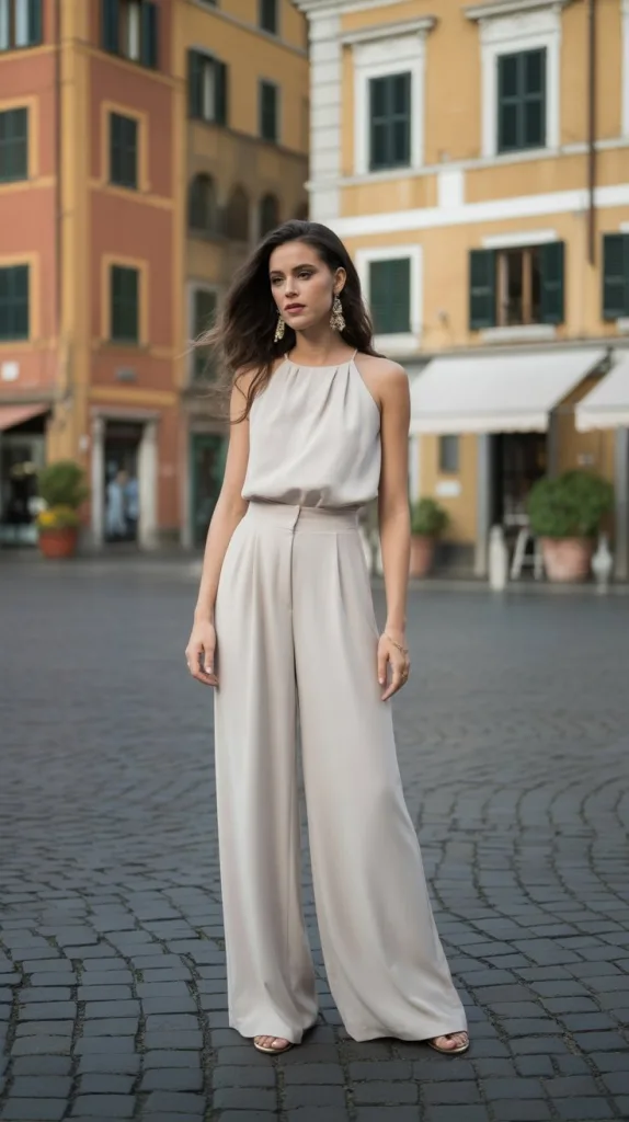 Portofino Italy Outfit: 10 Stylish Looks for Your Riviera Escape 10 Elegant Wide Leg Set