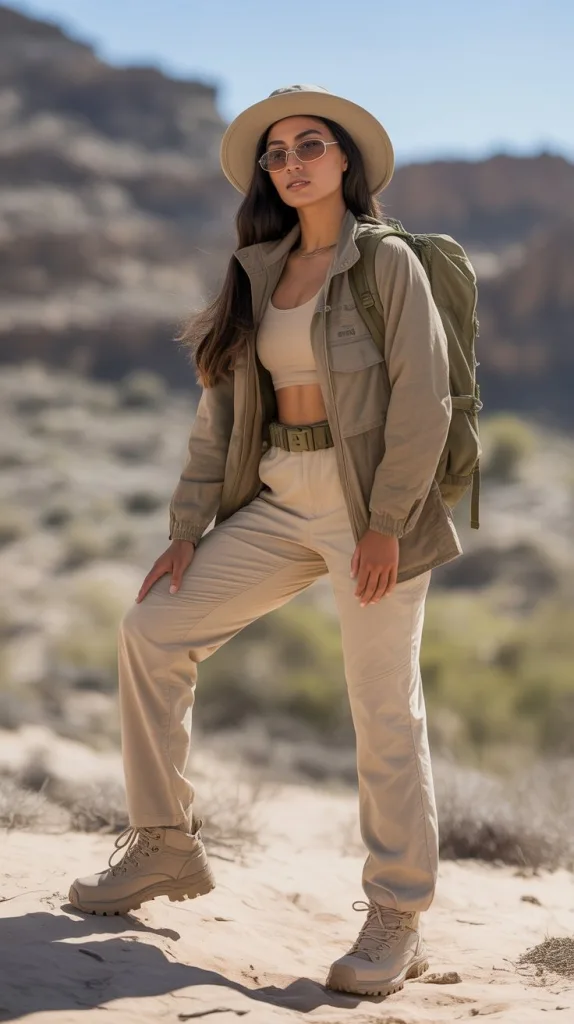 Camping Outfits for Women Summer: 10 Must-Have Items for Your Next Trip 8 Tactical Desert Explorer