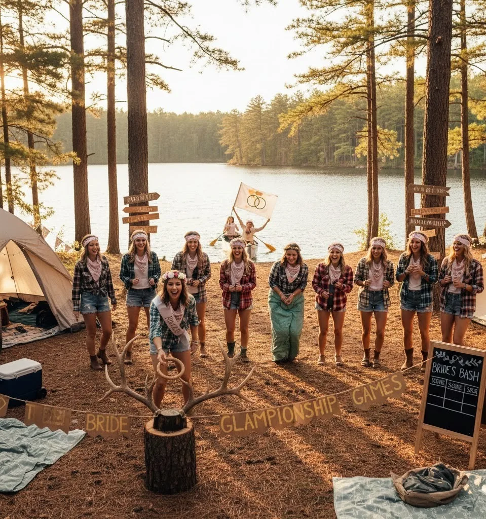 Camp-Themed Bridal Olympics