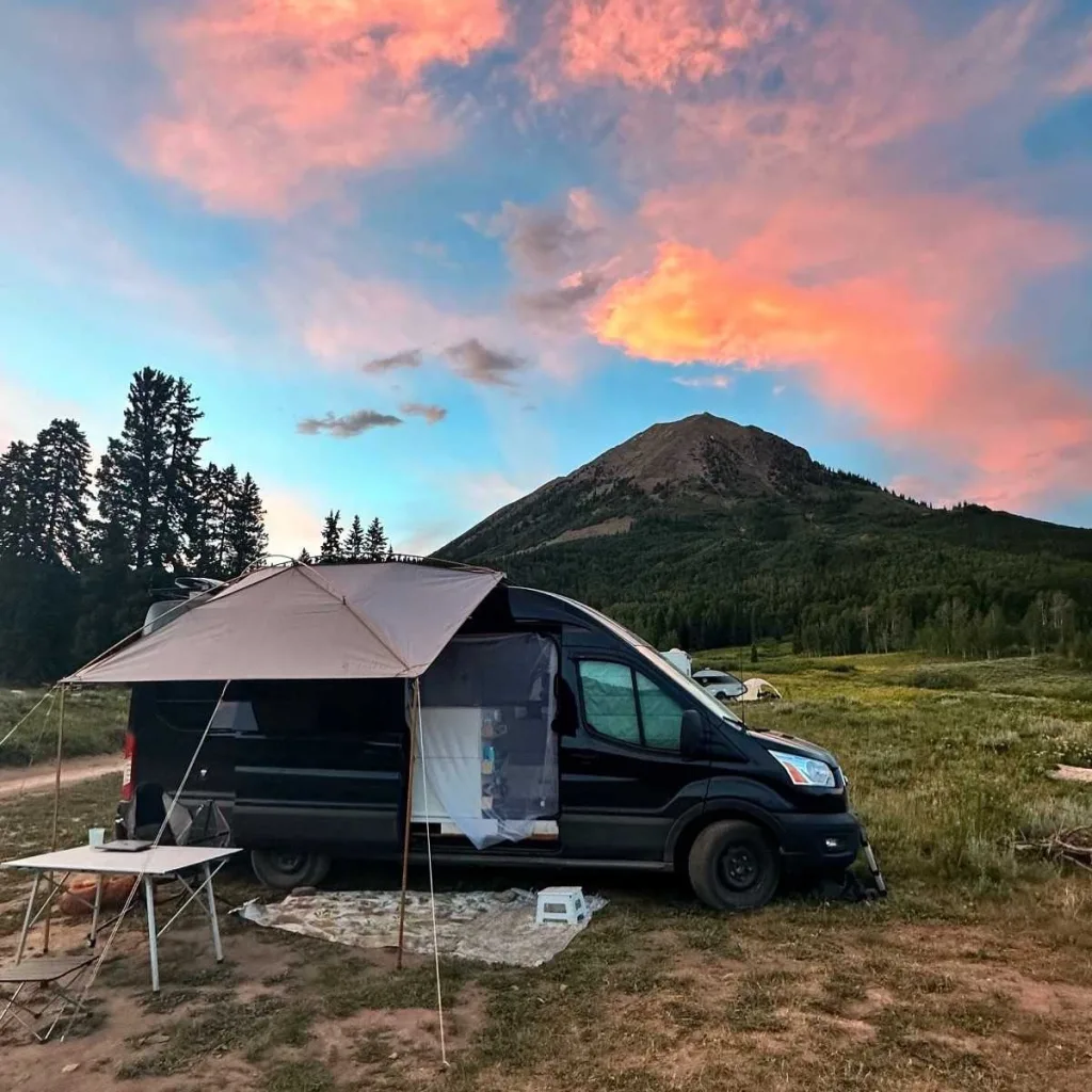 Camping Van: 10 Must-Pack Essentials for Life on the Road 9 Awning Shade Setup