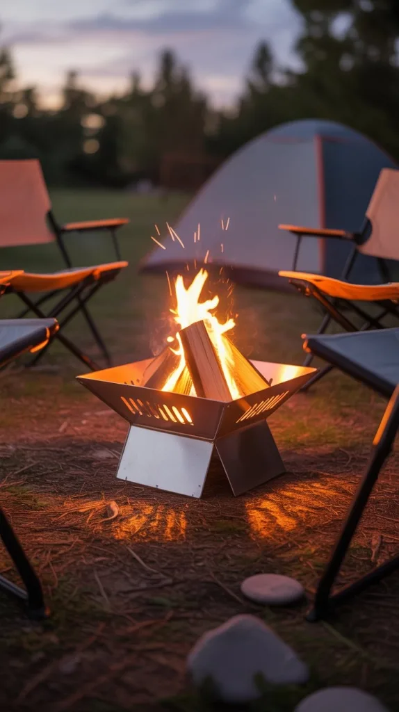 Luxury Camping: 10 Dreamy Setups for a Premium Camping Escape 3 Use a Portable Fire Pit for Warmth
