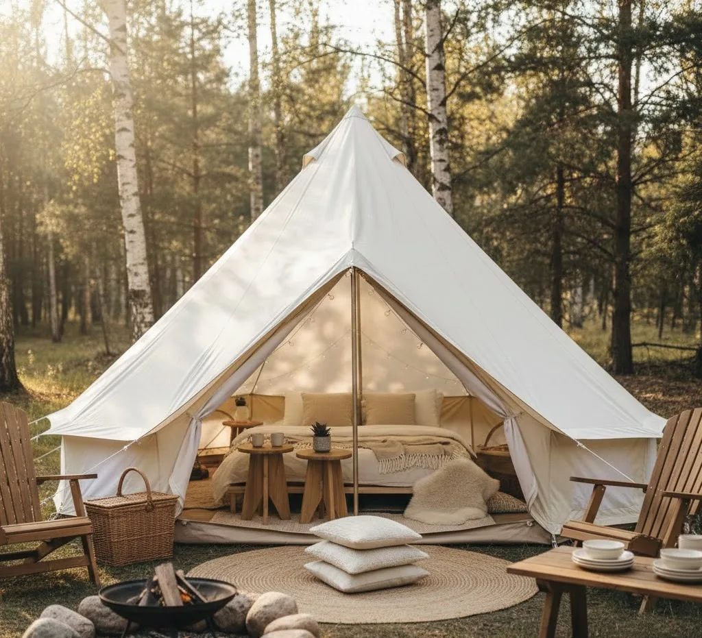 Minimalistic White Canvas Tent Style