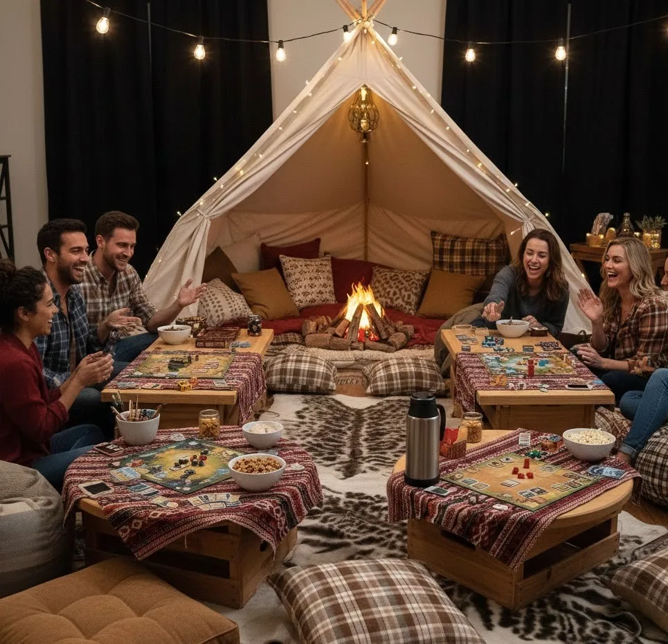 Game Night Camping Setup