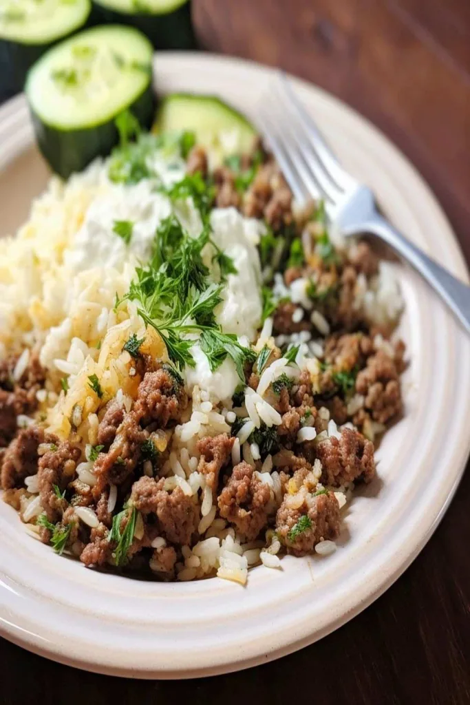Ground Lamb and Rice Recipe