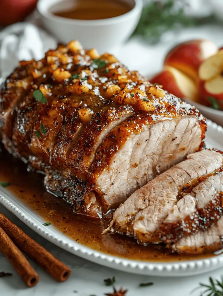 Herb Crusted Pork Loin Apple Cider Glaze