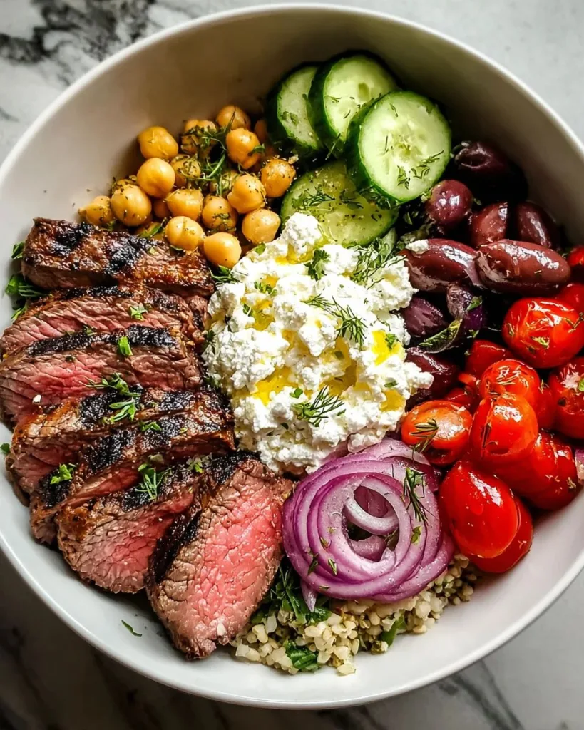 Mediterranean Steak Bowl Recipe