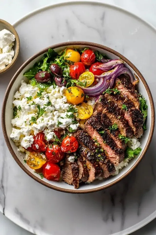 Mediterranean Steak Bowl Recipe
