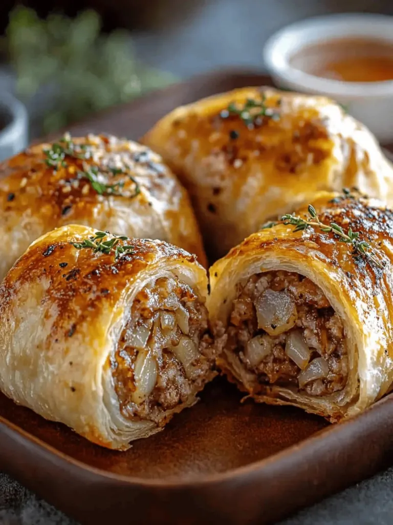 Savory French Onion Sausage Rolls