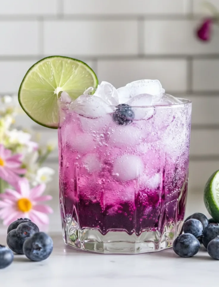 Blueberry Coconut Lime Fizz Recipe