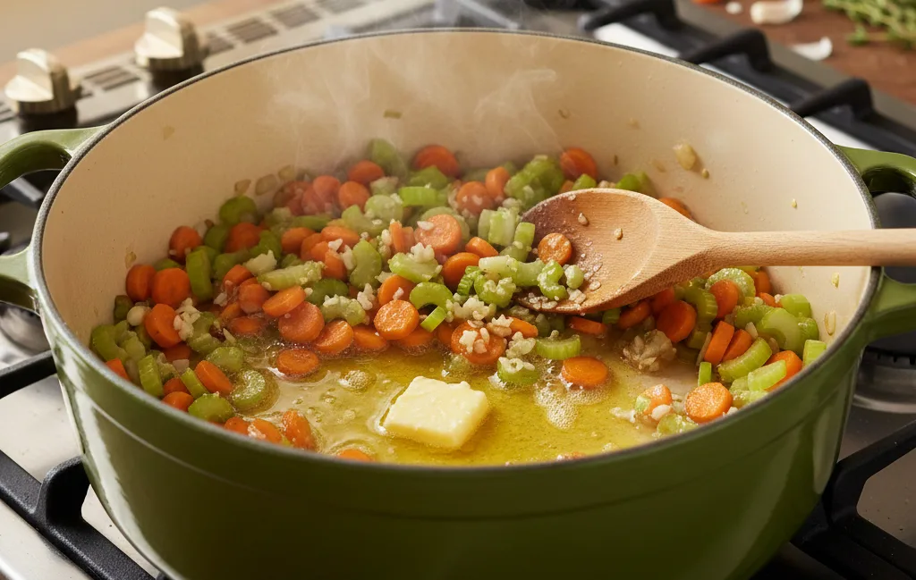 Costco Chicken Noodle Soup Recipe 3 Sauté the Vegetables