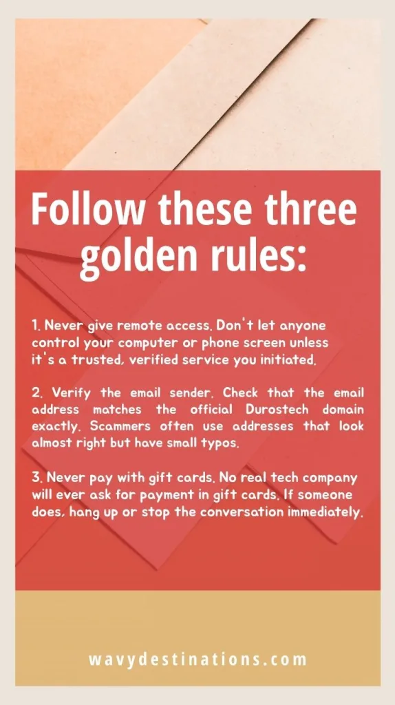 Email Contacts Durostech: Fast, Reliable & Official Support Guide 4 How to Stay Safe While Email Contacts Durostech Support?