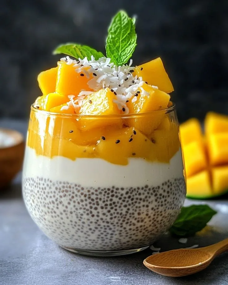 Mango Chia Pudding Cups Recipe