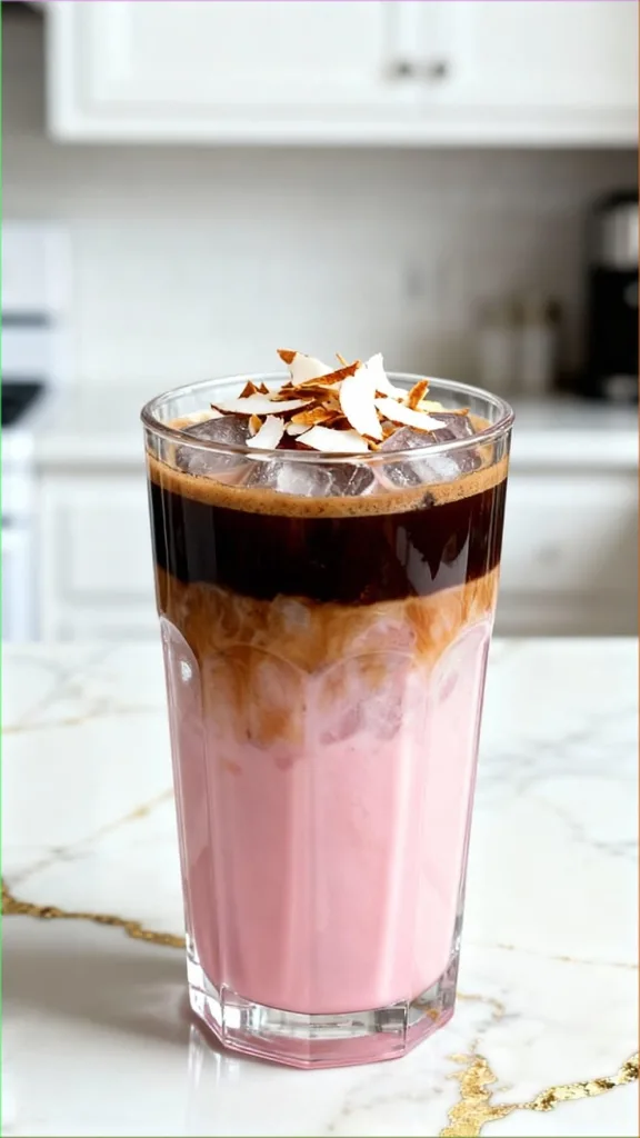 Pink Coconut Iced Latte Recipe