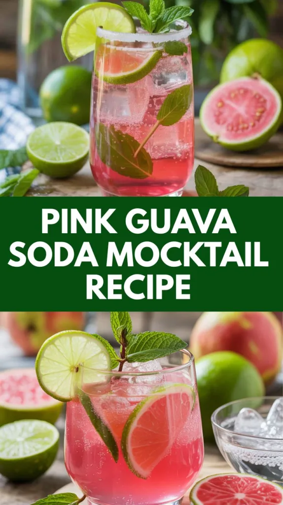 Pink Guava Soda Mocktail Recipe