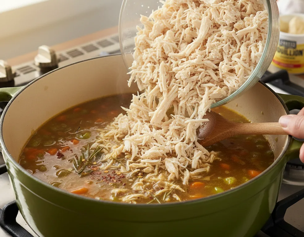 Costco Chicken Noodle Soup Recipe 4 Simmer the Broth
