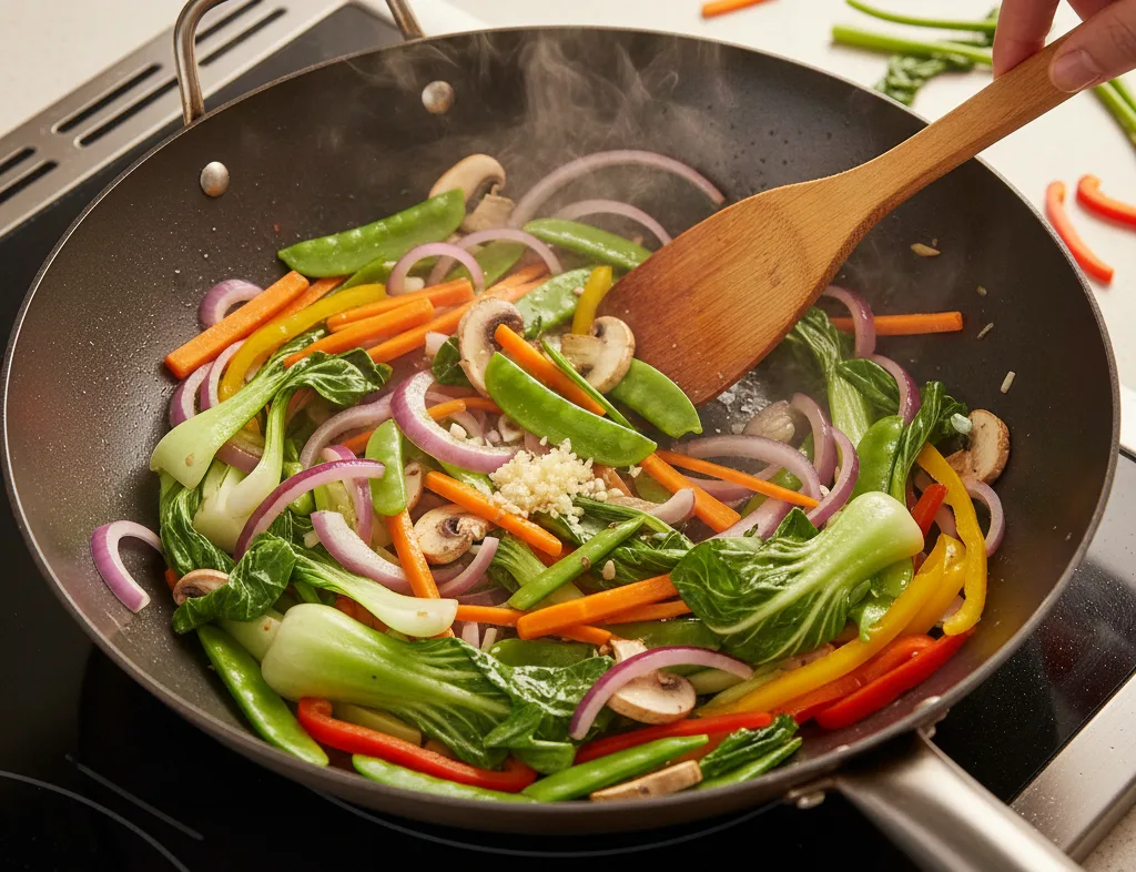 Stir-Fry the Vegetables