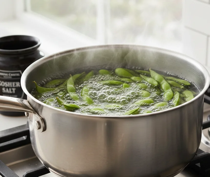 Boil the Edamame
