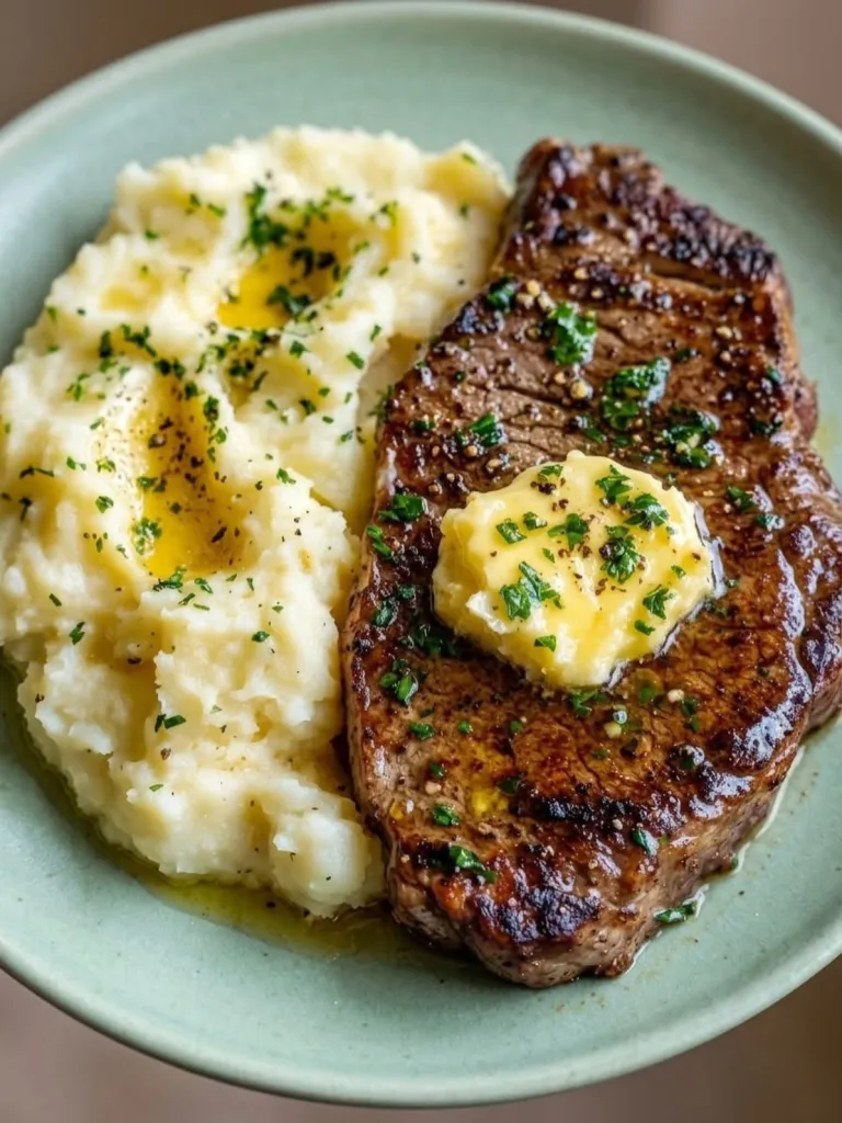 Grilled Steak with Garlic Butter