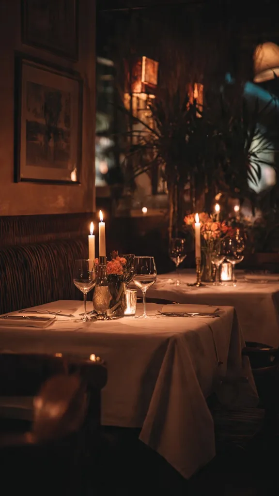 Romantic Candlelit Restaurant
