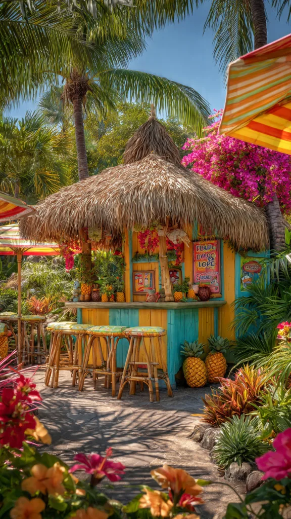 10 Best ACNH Restaurant Ideas to Transform Your Island 7 Tropical Smoothie Hut ACNH Restaurant